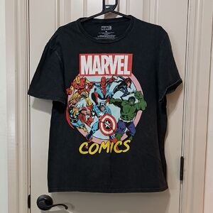 Marvel Comics Superhero Black Tee